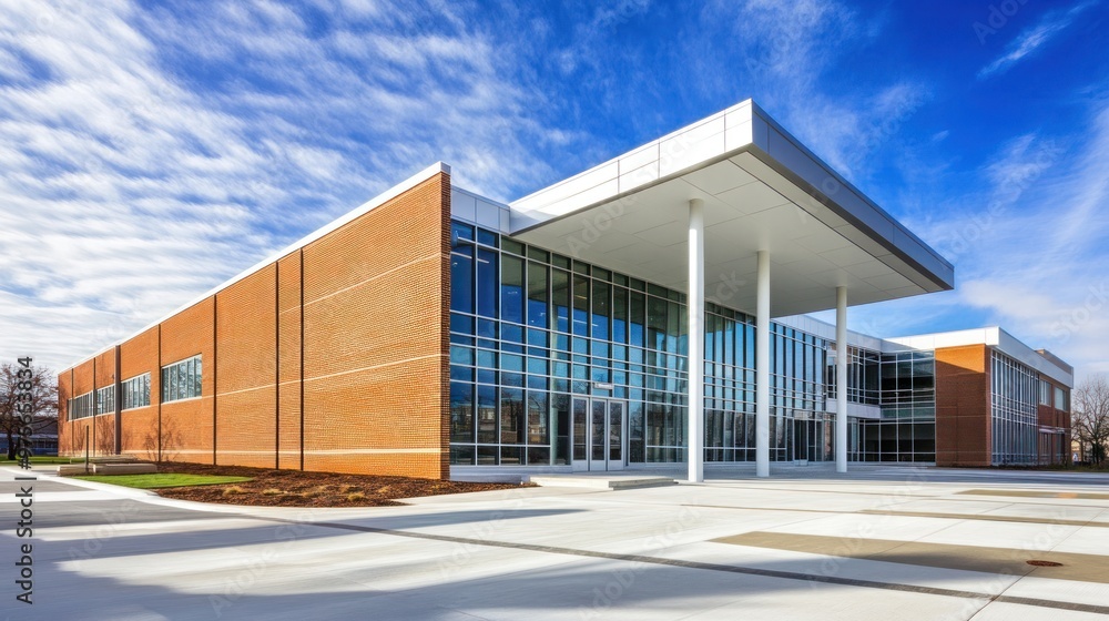 Modern Building with Large Windows Modern Building with Large Windows