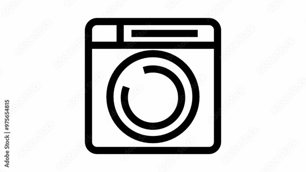 Bathroom icon animation - Washing machine motion design Bathroom icon animation - Washing machine motion design