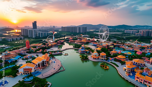 Aerial view of the joy of ocean plus华侨城 Shunhe in Foshan #975655038