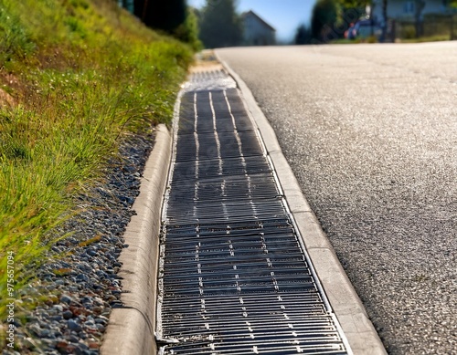 道路脇の排水溝 photo