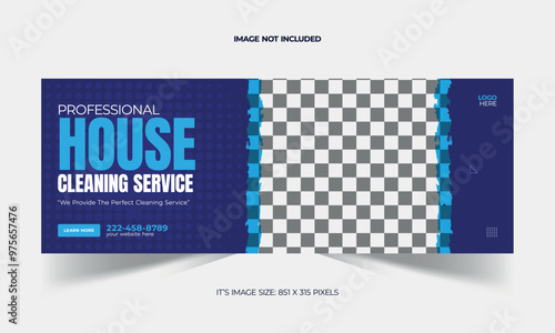 Professional Home Cleaning Service Facebook Cover Template