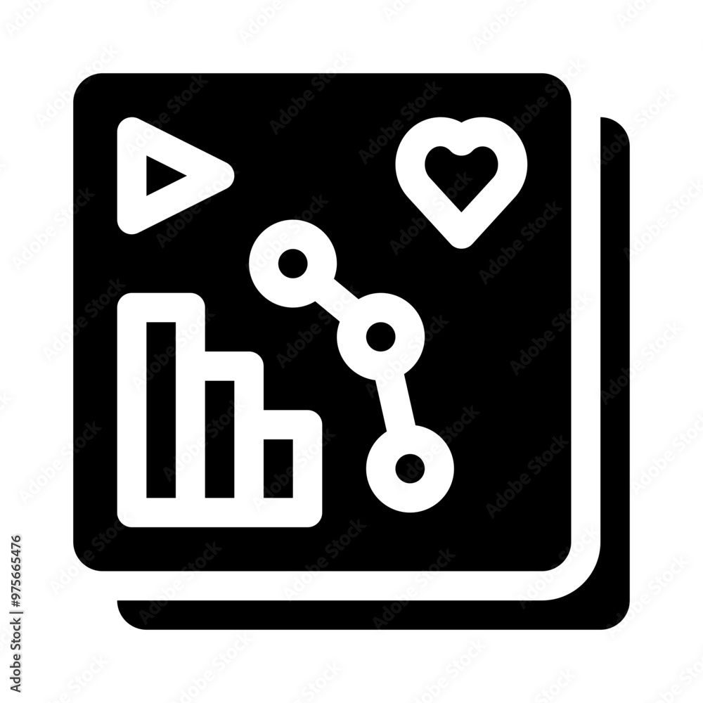 Social Media Analytics glyph icon Social Media Analytics glyph icon