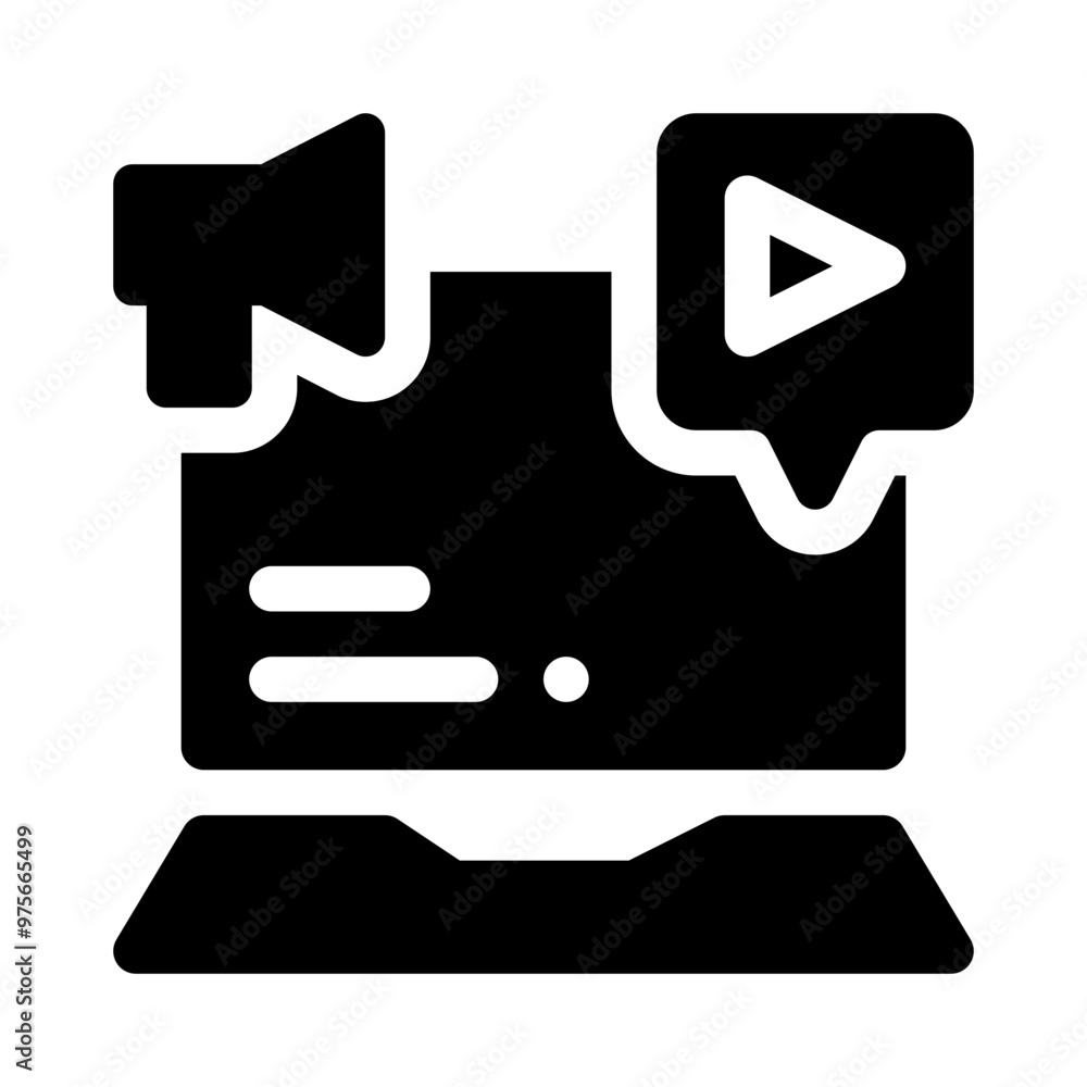 Social Media Marketing glyph icon Social Media Marketing glyph icon
