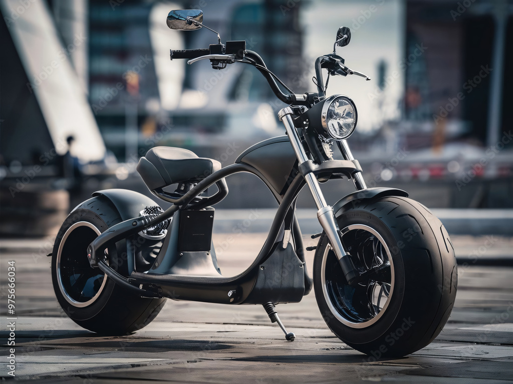 Urban Electric Chopper: Modern City Cruiser Urban Electric Chopper: Modern City Cruiser