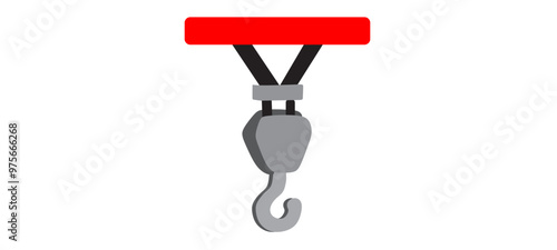 Hook 3d render icons. Vector Illustration.