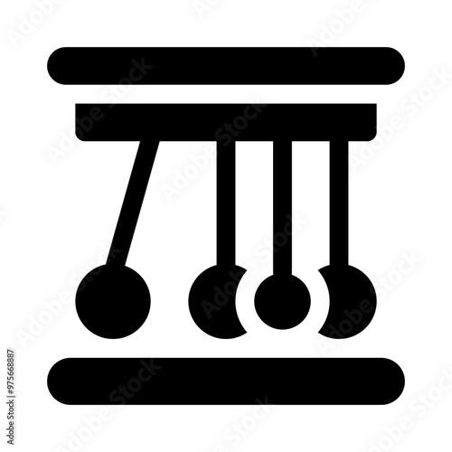Newtons Cradle glyph icon