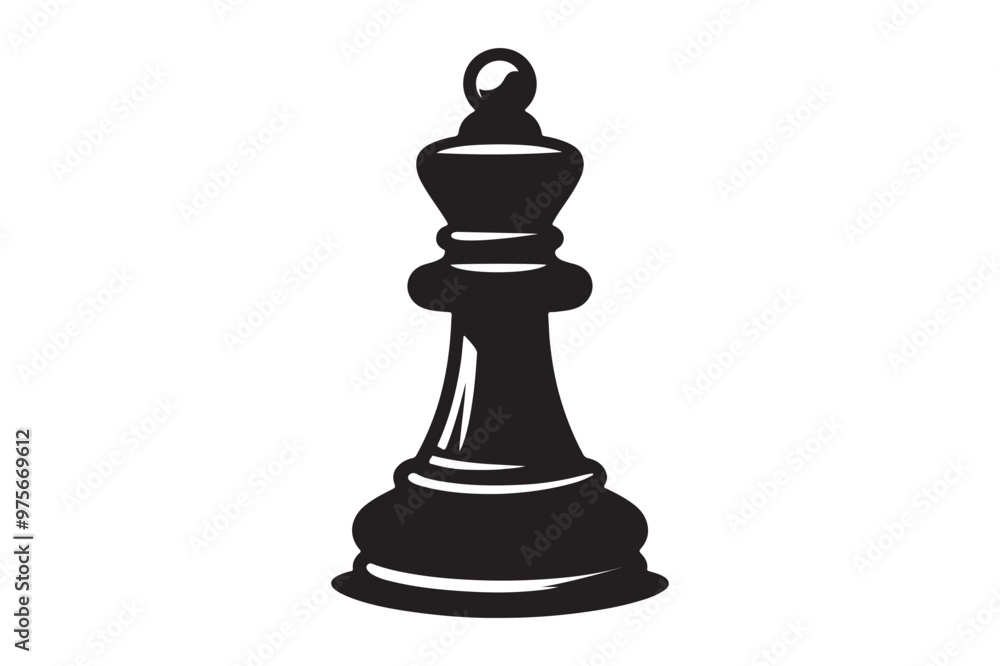 Chess piece silhouette vector illustration Chess piece silhouette vector illustration