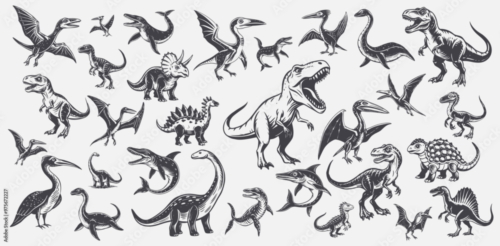 dinosaurs group animals themed collection dinosaurs group animals themed collection