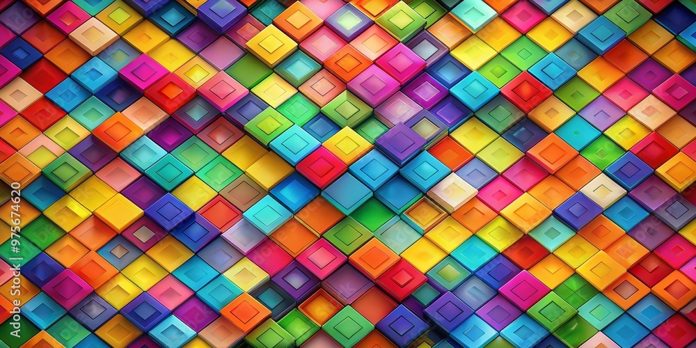 Abstract Colorful 3D Cubes Pattern, Geometric Design, Modern Background, 3D Rendering , Background , Texture , Art Abstract Colorful 3D Cubes Pattern, Geometric Design, Modern Background, 3D Rendering , Background , Texture , Art