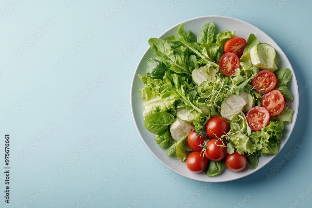 Delicious and Nutritious Fresh Plate of Vegetables Perfectly Portioned for a Balanced Diet, Promoting Healthy Eating Habits Colorful Salad with Tomatoes, Lettuce, and Cucumber for Weight Management Delicious and Nutritious Fresh Plate of Vegetables Perfectly Portioned for a Balanced Diet, Promoting Healthy Eating Habits Colorful Salad with Tomatoes, Lettuce, and Cucumber for Weight Management