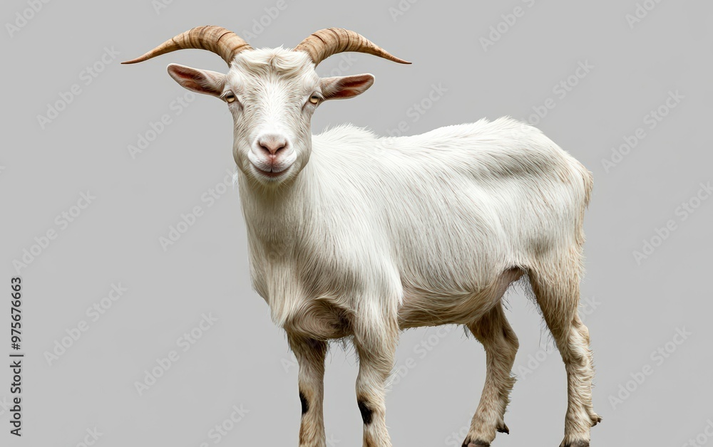 Village animal isolated on clear gray background photo Village animal isolated on clear gray background photo