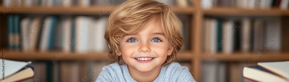 Excited First Day of School Child Ready to Learn with Parents Nearby, Joyful Atmosphere, Stock Photo Excited First Day of School Child Ready to Learn with Parents Nearby, Joyful Atmosphere, Stock Photo