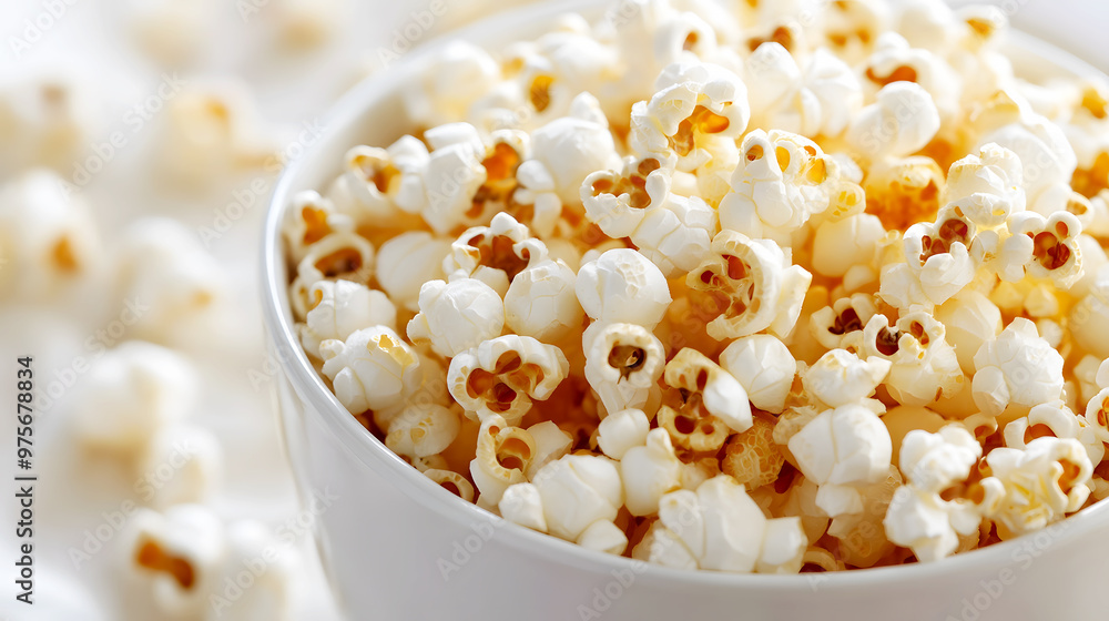 Sweet and salty kettle corn with a slight caramelized coating, filling the air with a deliciously Sweet and salty kettle corn with a slight caramelized coating, filling the air with a deliciously