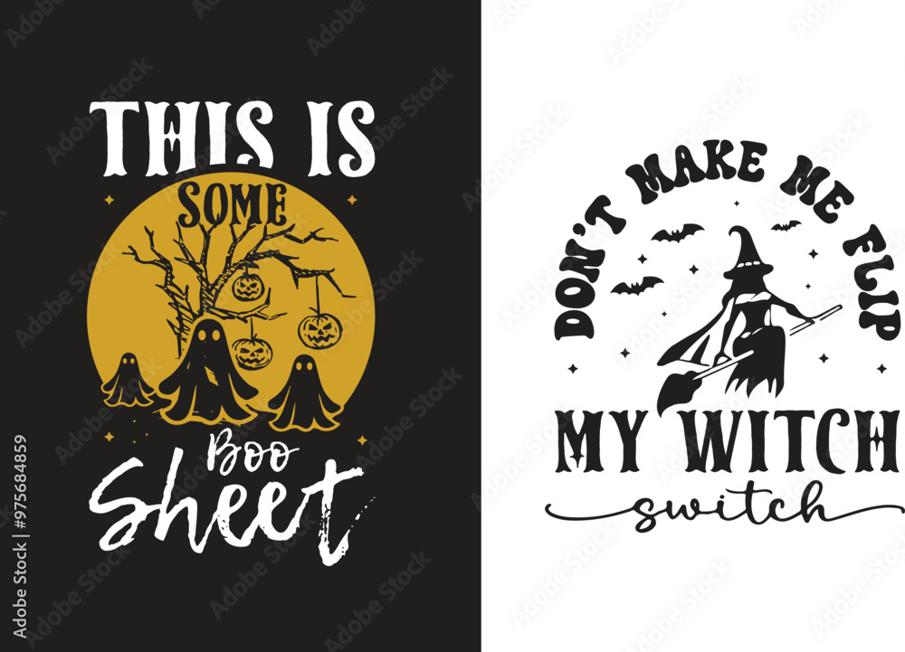 Obraz premium Halloween Typography Trendy T shirt Design