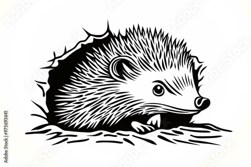 Cute hedgehog coloring page for kids, ideal for creative learning fun.