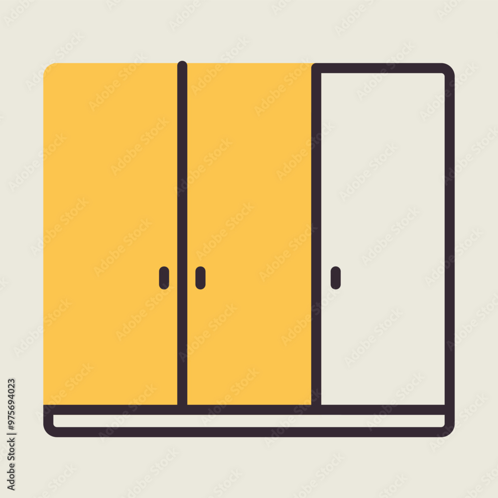 Cupboard vector icon. Furniture sign Cupboard vector icon. Furniture sign