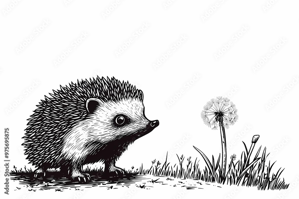Cute hedgehog coloring page for kids, ideal for creative learning fun
