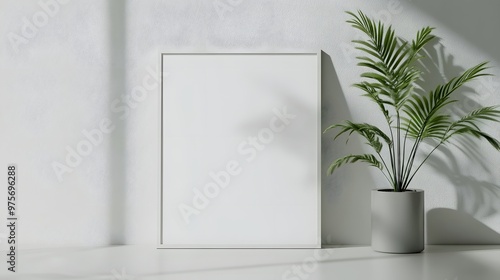 Wallpaper Mural 116. A minimalist white photo frame with a blank insert Torontodigital.ca