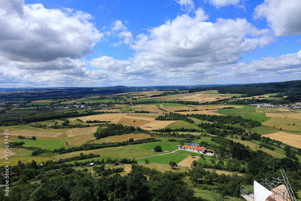 Fototapeta premium Blick über die Landschaft Gießener Land