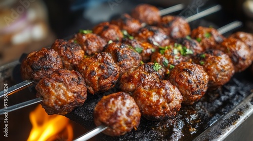 Kofte, or kofta, is a Turkish meal.Kebab / Kebap with spicy meatballs