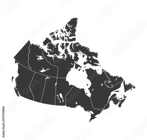 Canadian country province map illustration
