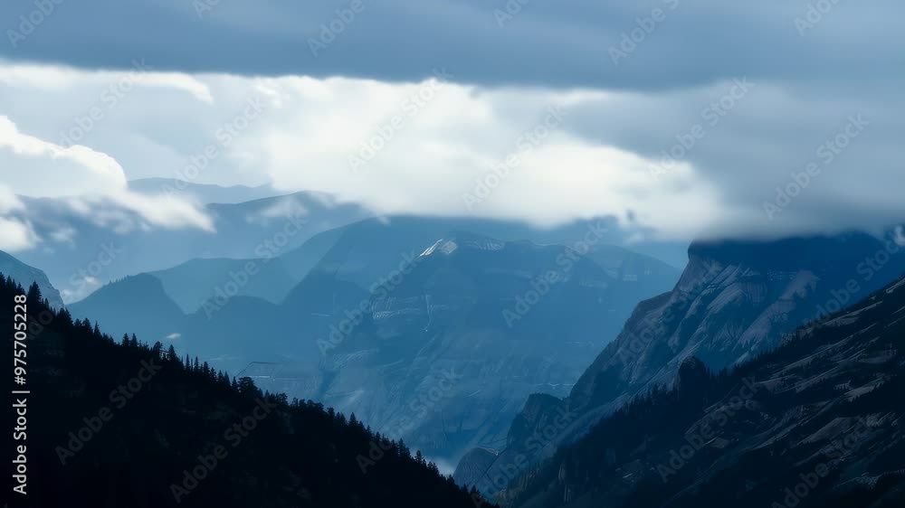 Time Lapse of a Clouds running over the mountain ranges, with cold breeze Time Lapse of a Clouds running over the mountain ranges, with cold breeze