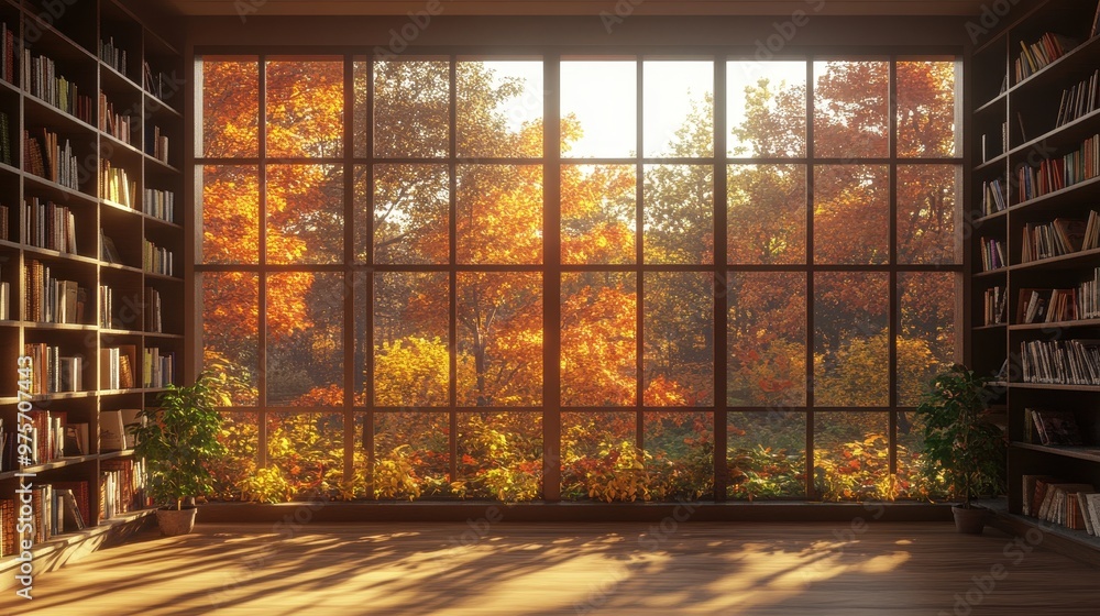Autumnal View from a Library Window Autumnal View from a Library Window