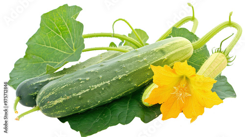 Cucumber on transparent background PNG photo