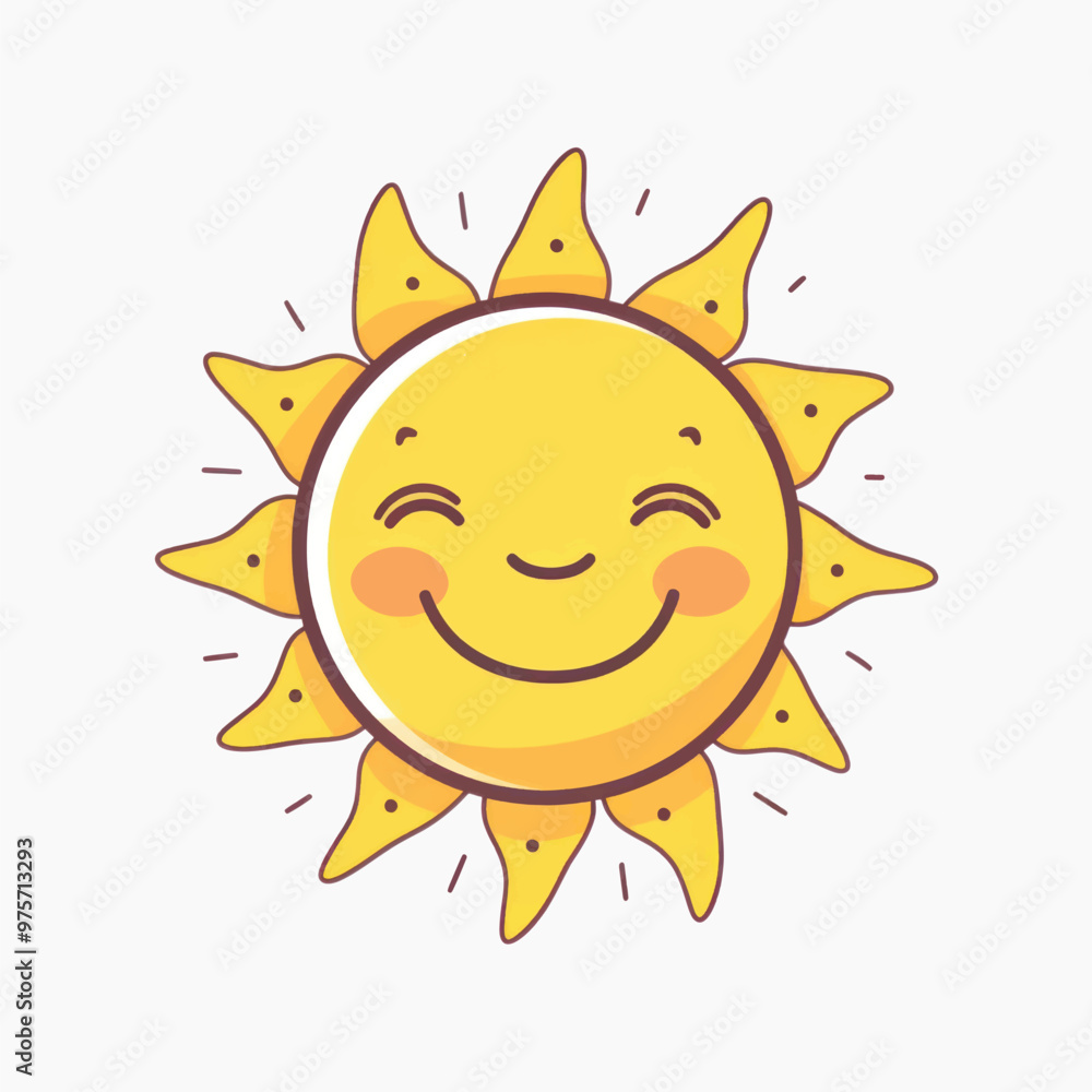 Smiling sun cartoon illustration Smiling sun cartoon illustration