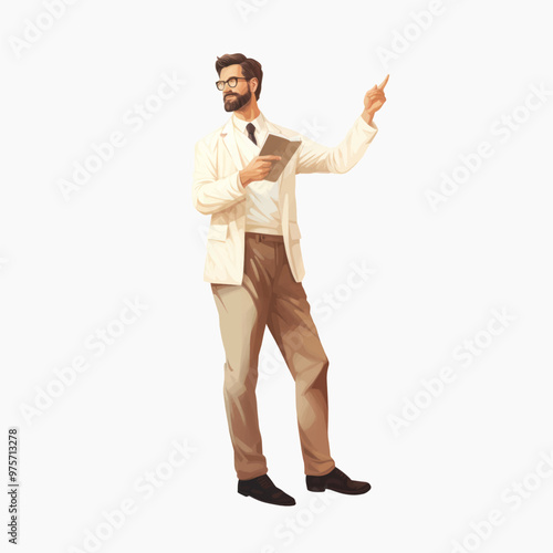 Professional man with tablet