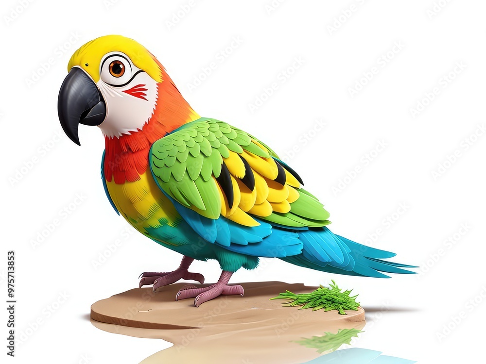 3d illustration of blue and yellow macaw ara ararauna 3d illustration of blue and yellow macaw ara ararauna