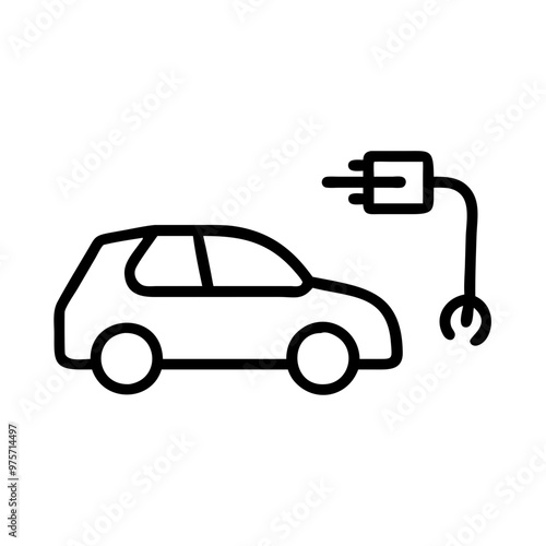 Electric car icon vector illustration