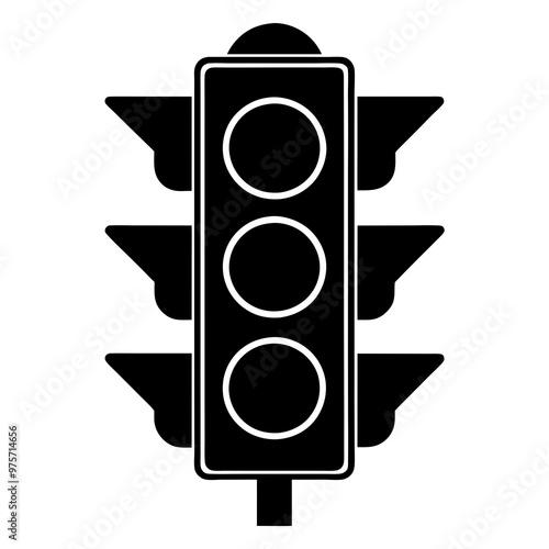 Traffic light icon vector