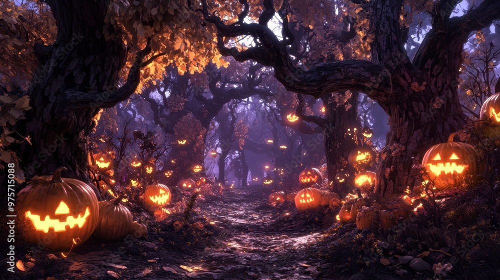 Enchanted Halloween Forest Path Enchanted Halloween Forest Path