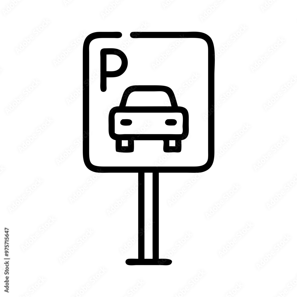 parking sign icon vector illustration parking sign icon vector illustration