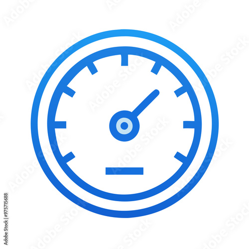 Speedometer outline icon vector illustration