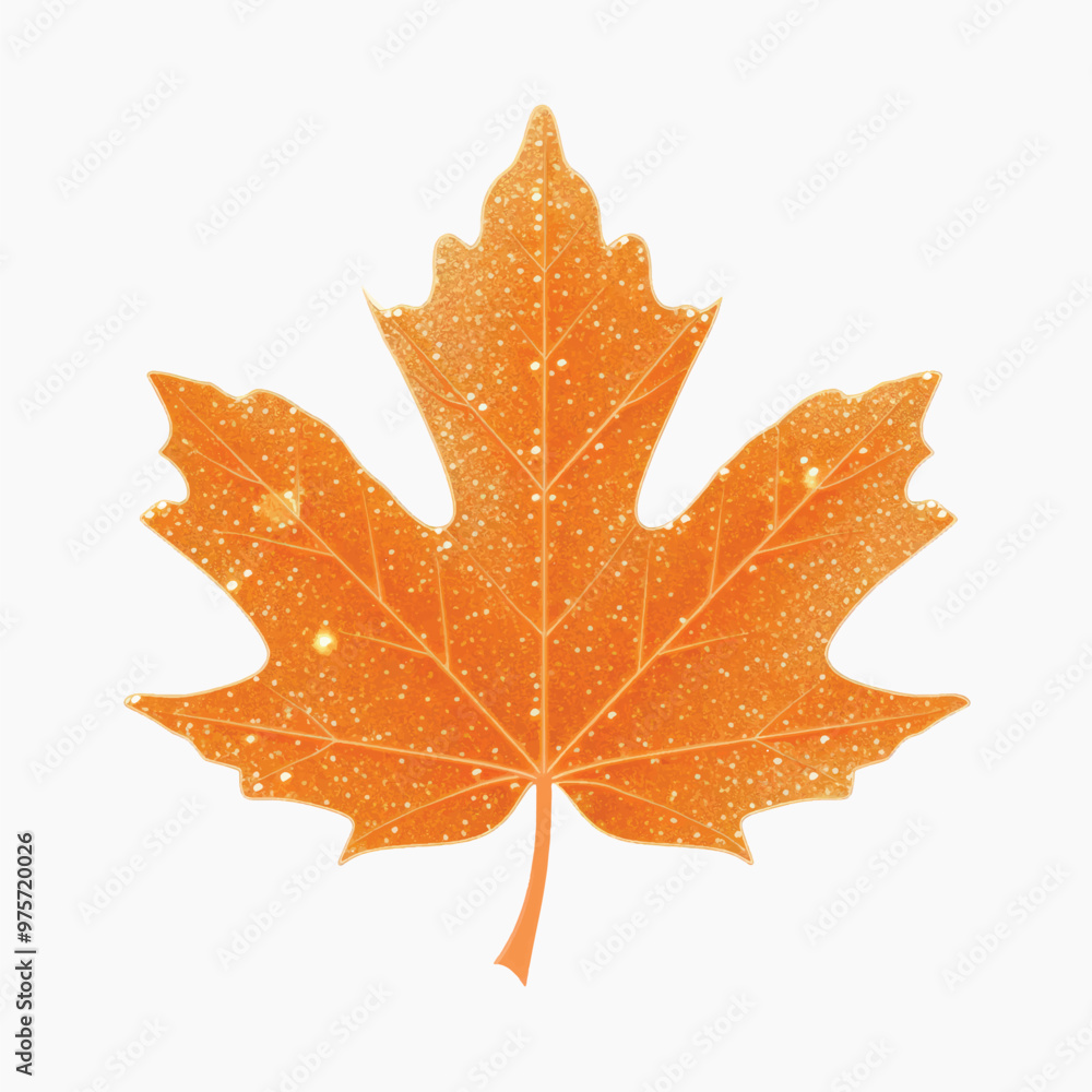Obraz premium Sparkling orange maple leaf