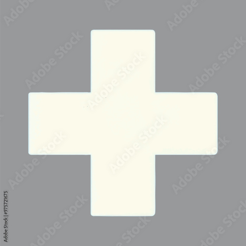 White medical cross symbol