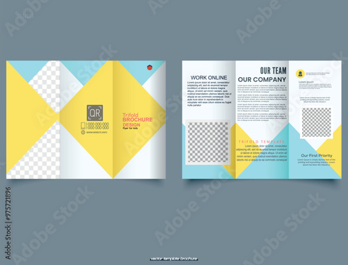 Trifold brochure Flyer for kids. annual report, project proposal, product catalog