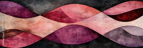 Wallpaper Mural Abstract waves in warm tones create a calming visual harmony, perfect for modern decor or artistic projects. Torontodigital.ca