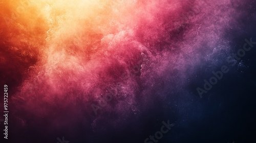 Vibrant gradient of colors blending from warm yellows and oranges to cool purples and dark blues