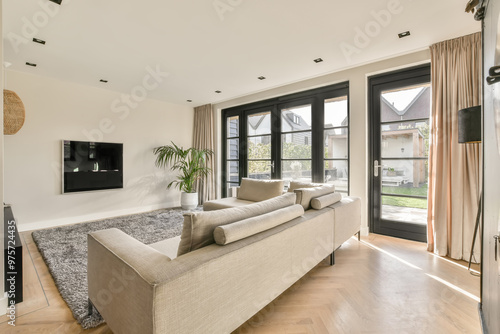 Wallpaper Mural Elegant modern living room with natural light Torontodigital.ca