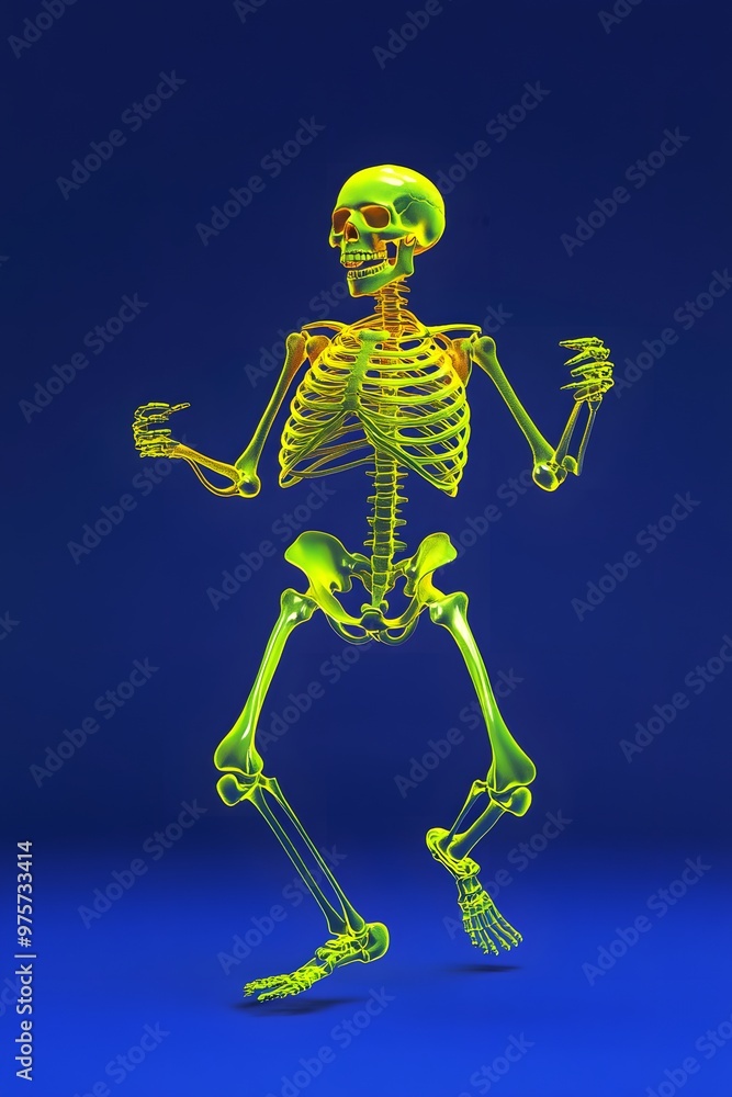 Illuminated Anatomy: A Neon Skeleton in Motion Illuminated Anatomy: A Neon Skeleton in Motion