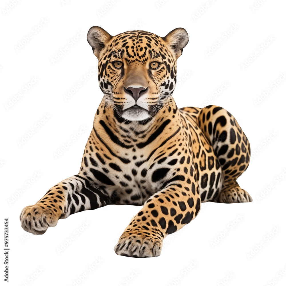 Powerful Leopard Resting on a Wooden Log in Studio On Transparent Background Powerful Leopard Resting on a Wooden Log in Studio On Transparent Background