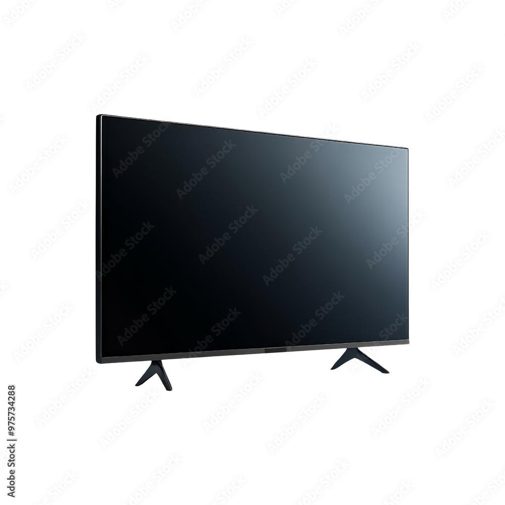 Naklejka premium Modern Smart TV with Blank Screen