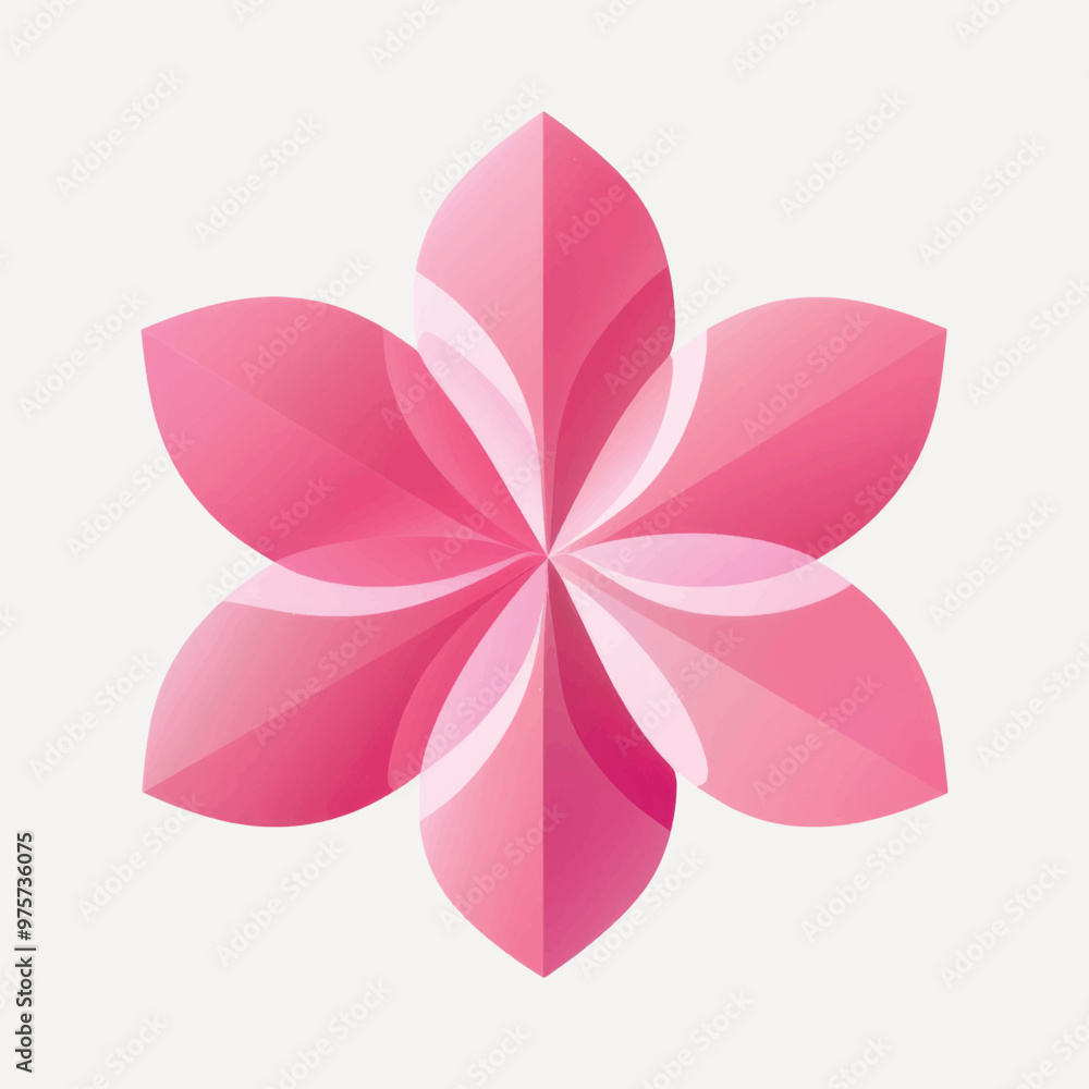 Geometric pink flower vector illustration Geometric pink flower vector illustration