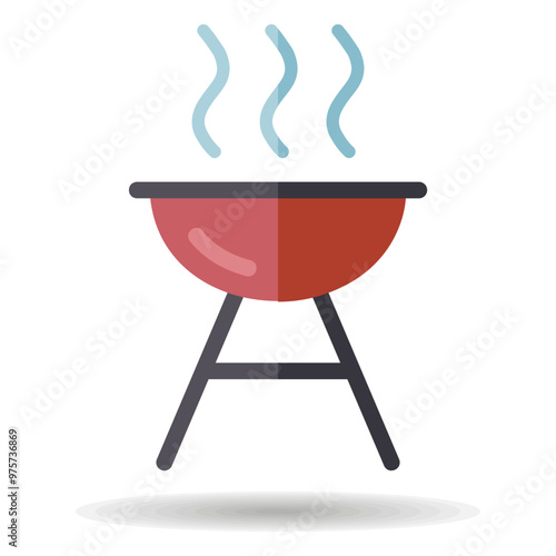 Grill BBQ cookout vector isolated icon