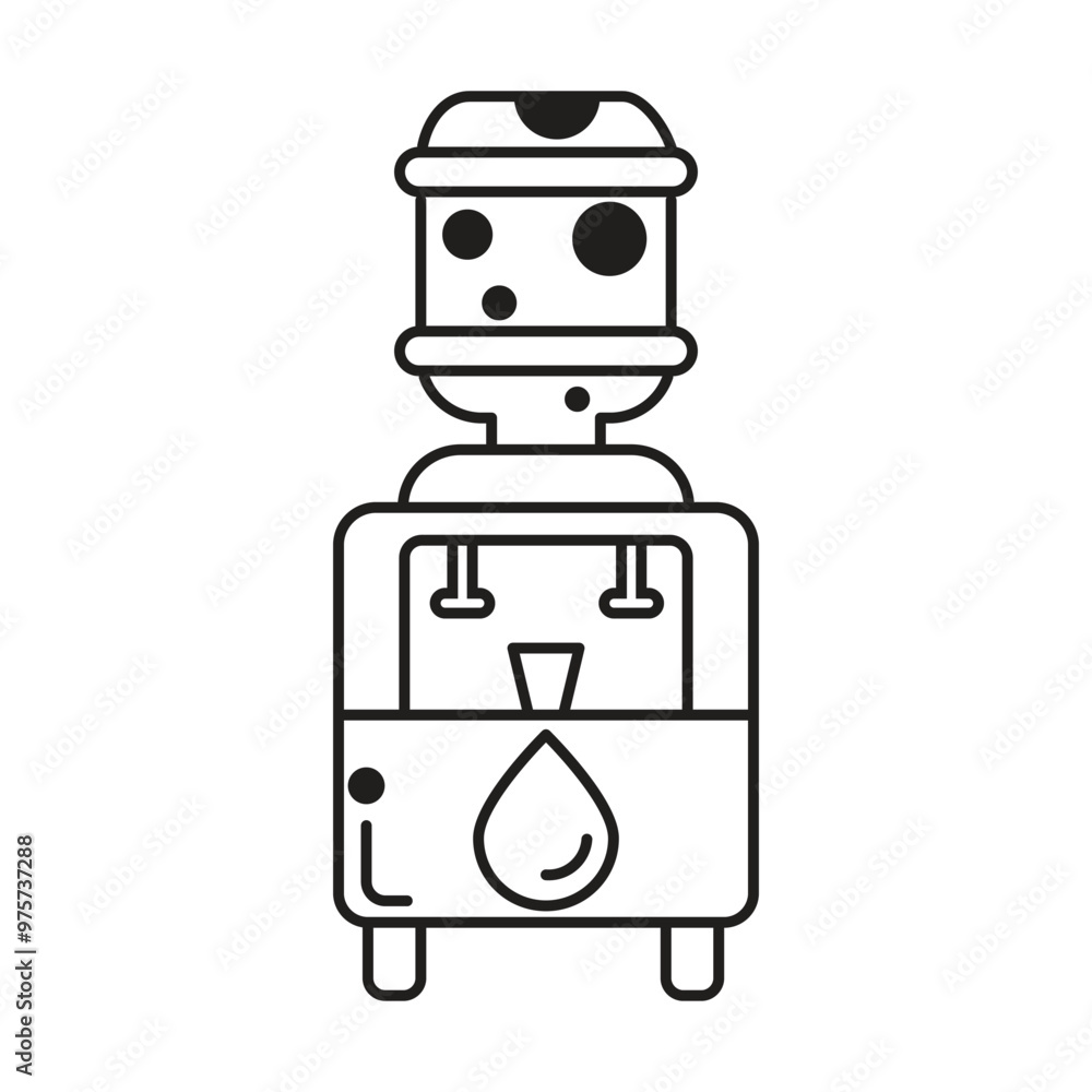 Water dispenser icon vector on white background Water dispenser icon vector on white background