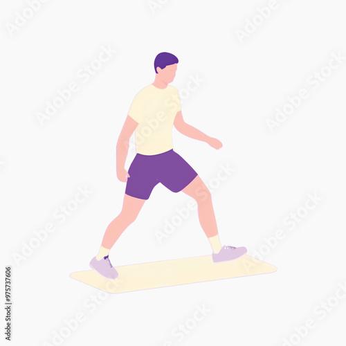 Man exercising on yoga mat