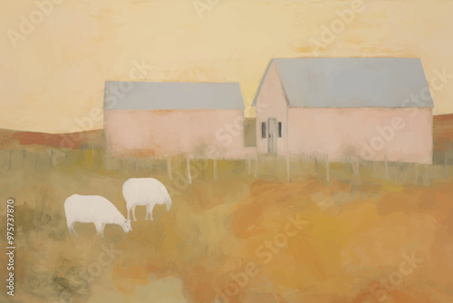 Farm and coe painting architecture livestock